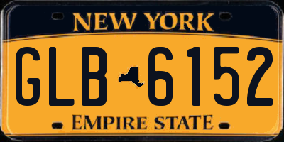 NY license plate GLB6152