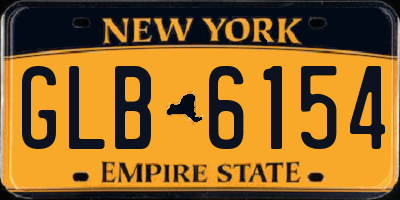 NY license plate GLB6154