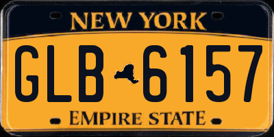 NY license plate GLB6157