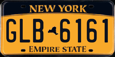 NY license plate GLB6161