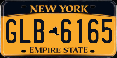 NY license plate GLB6165