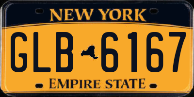 NY license plate GLB6167