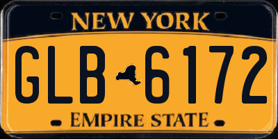 NY license plate GLB6172