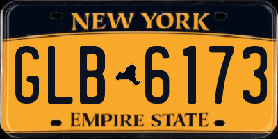 NY license plate GLB6173