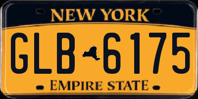 NY license plate GLB6175