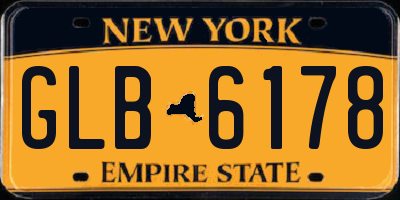 NY license plate GLB6178