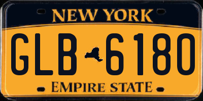 NY license plate GLB6180
