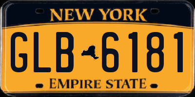 NY license plate GLB6181