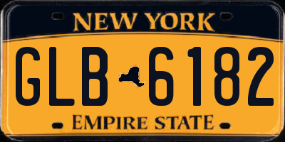 NY license plate GLB6182