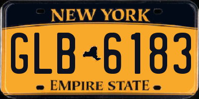 NY license plate GLB6183