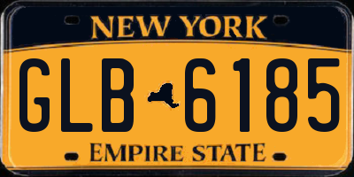 NY license plate GLB6185