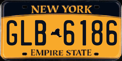 NY license plate GLB6186