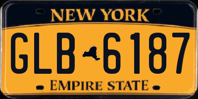 NY license plate GLB6187