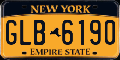 NY license plate GLB6190