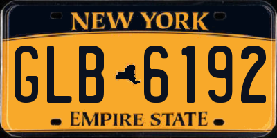 NY license plate GLB6192