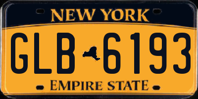 NY license plate GLB6193