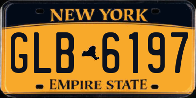 NY license plate GLB6197