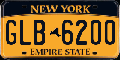 NY license plate GLB6200