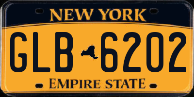 NY license plate GLB6202