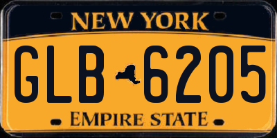 NY license plate GLB6205