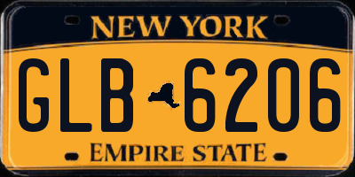 NY license plate GLB6206