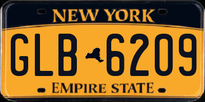 NY license plate GLB6209