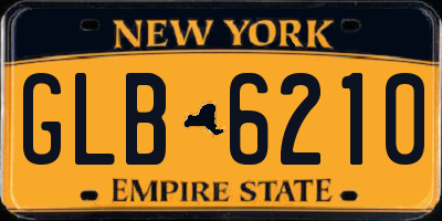NY license plate GLB6210