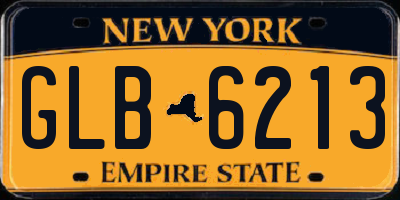 NY license plate GLB6213