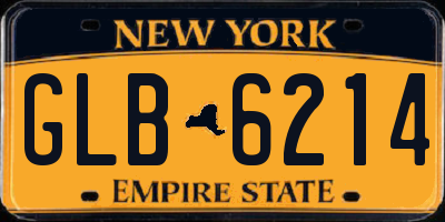 NY license plate GLB6214