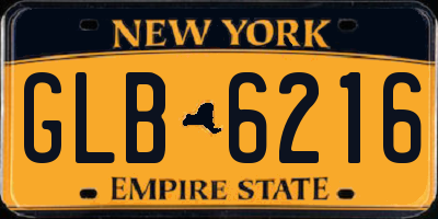 NY license plate GLB6216