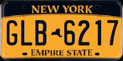 NY license plate GLB6217