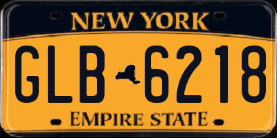 NY license plate GLB6218