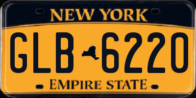 NY license plate GLB6220