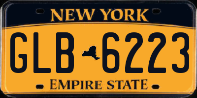 NY license plate GLB6223