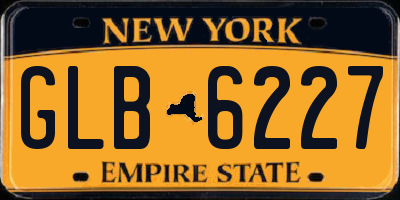 NY license plate GLB6227