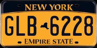 NY license plate GLB6228