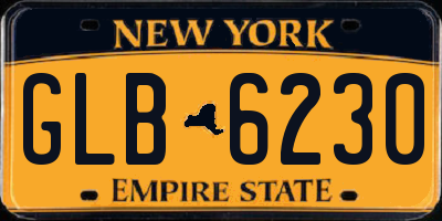 NY license plate GLB6230