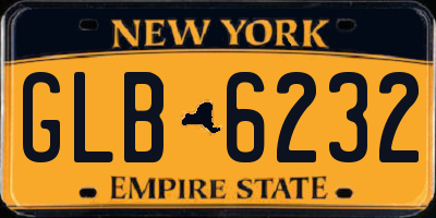 NY license plate GLB6232