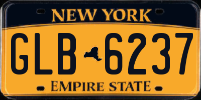 NY license plate GLB6237