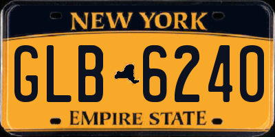 NY license plate GLB6240