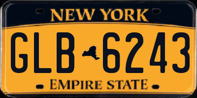 NY license plate GLB6243
