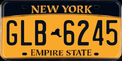 NY license plate GLB6245