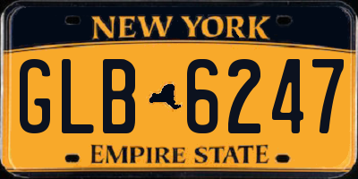 NY license plate GLB6247