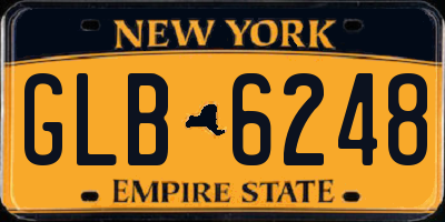 NY license plate GLB6248