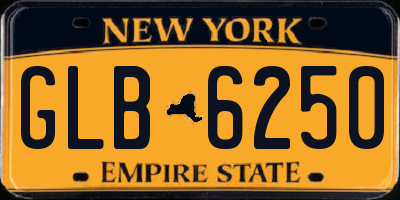 NY license plate GLB6250