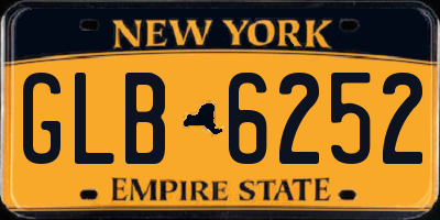 NY license plate GLB6252
