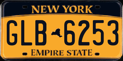 NY license plate GLB6253