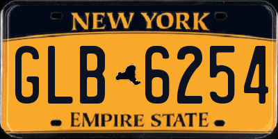NY license plate GLB6254