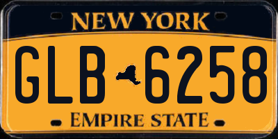 NY license plate GLB6258