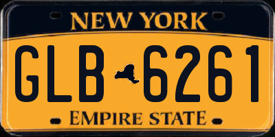 NY license plate GLB6261